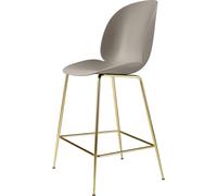 Sgabello da Bar Beetle H65 in Ottone Semi- Opaco/ Beige
