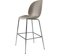 Sgabello da Bar Beetle H75 Base Conica Cromo Nero/ New Beige