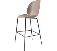 Sgabello da Bar Beetle H75 Base Conica Nero Opaco/Rosa Dolce