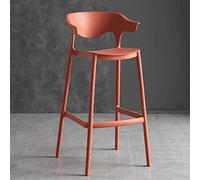 Sgabello da bar con schienale in plastica, altezza 75 cm, per casa, giardino, pub e uso esterno, poggiapiedi da tavolo e seduta