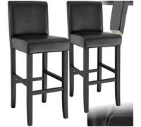 Sgabello da bar con schienale pelle sintetica sedia bar alta imbottita