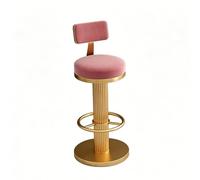 Sgabello Da Bar Con Schienale, Sgabello Da Bar Regolabile In Altezza, Girevole A 360°, Bancone Bar/sgabello Alto Da Cassa, Base In Metallo, Adatto Per Isole Cucina, Bar, Ri Pink 65-80cm (25.6-31.5in)