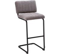 Sgabello da Bar Cucina Boucle Grigio Scuro con Schienale 45 x 54,5 x 105 cm