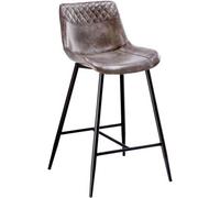 Sgabello da Bar Cucina Gaia in Ecopelle Grigio 50,5 x 54 x 93 cm