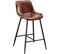 Sgabello da Bar Cucina Gaia in Ecopelle Marrone 50,5 x 54 x 93 cm