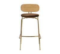 Sgabello da Bar Curious Teddy Marrone/ Ottone