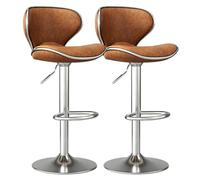 Sgabello da bar ergonomico con supporto lombare, struttura in metallo | Ali laterali curve, schiuma ad alta elasticità, sedile largo 43 cm, poggiapiedi a 41 cm, nessun mal di schiena