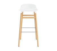 Sgabello da Bar Form H75 cm Bianco/ Quercia