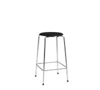 Sgabello da Bar Fritz Hansen High Dot H65 Cromo/legno di Frassino