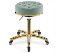 Sgabello da bar girevole con rotelle, per salone di bellezza e spa, massaggi, tatuatori, sgabello da lavoro con base in acciaio inox, ideale per bancone del negozio e toeletta