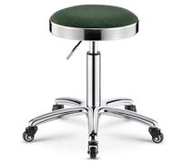 Sgabello da bar girevole in acciaio inox con alzata a gas, design moderno e minimalista per la casa e lo stile nordico, rotazione a 360° e mobilità delle ruote