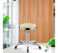 Sgabello da bar girevole in acciaio inox con alzata a gas, design moderno e minimalista per la casa e lo stile nordico, rotazione a 360° e mobilità delle ruote