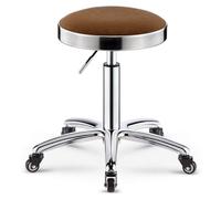 Sgabello da bar girevole in acciaio inox con alzata a gas, design moderno e minimalista per la casa e lo stile nordico, rotazione a 360° e mobilità delle ruote