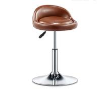 Sgabello da bar girevole in pelle resistente, regolabile, con schienale, per laboratorio, ufficio, cucina e negozio, disegno, tatuaggi, lavoro, ufficio, salone di bellezza (marrone)