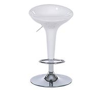 Sgabello da bar girevole moderno regolabile per bancone cucina, altezza con schienale, bianco