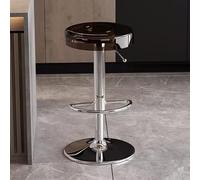 Sgabello da bar girevole regolabile con poggiapiedi, per cucina, sala da pranzo e bar, 34 x 45-55 cm, design moderno, seduta comoda, facile da pulire