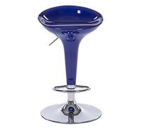 Sgabello da bar girevole regolabile moderno per altezza bancone cucina domestica con design senza schienale colore blu