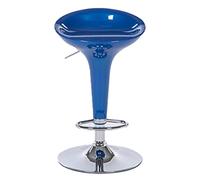 Sgabello da bar girevole regolabile per bancone cucina, senza schienale, in plastica, ideale per la colazione in casa o in un pub (azzurro, taglia unica