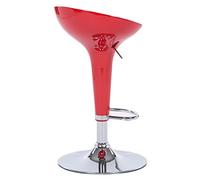 Sgabello da bar girevole regolabile rosso per bancone della cucina altezza pranzo sedia da bar in plastica senza schienale per casa pub