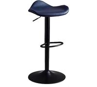 Sgabello da bar girevole regolabile - Sedia da bancone senza schienale in pelle PU altezza 55 - 75 cm ideale per casa ristorante e bar, design elegante per il massimo comfort (blu)