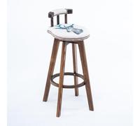 Sgabello da Bar Girevole Retrò, Sgabello da Bar in Legno Massello, Universale for Tutte le Stagioni, Comodo da Sedersi, Adatto a Tutti I Tipi di Ristoranti, Bar e Aree Ricreative(Gray,73cm/1)