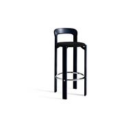 Sgabello da Bar HAY Rey H75 con Seduta Imbottita, Colore Blu Intenso.