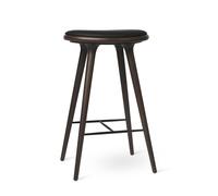 Sgabello da Bar High Stool in Faggio Tinto Scuro 74 cm