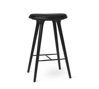 Sgabello da Bar High Stool in Rovere Nero Nero 74 cm