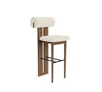 Sgabello da Bar Hippo H65 Rovere Affumicato chiaro/Barnum 24