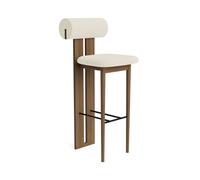 Sgabello da Bar Hippo H75 Rovere Affumicato chiaro/Barnum 24