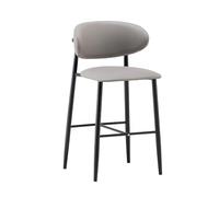 Sgabello da bar imbottito di altezza del contatore, sedia bassa dello | Sgabello da bar imbottito in ecopelle con schienale basso di supporto, progettato come elegante sedia da bar per elevato
