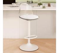 Sgabello da bar in acrilico trasparente, girevole a 360°, regolabile in altezza, con manico, anello in gomma antiscivolo, perfetto per cucina, sala da pranzo e bar di casa (38,5 cm, 62-82 cm)