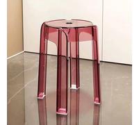 Sgabello da bar in acrilico trasparente, impilabile, sedie da bar moderne senza schienale, sgabelli decorativi per sala da pranzo, doccia, set di 2, mobili eleganti per la casa, facili da pulire