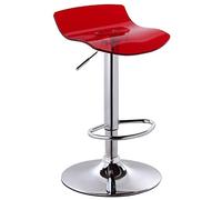 Sgabello da Bar in Stile Europeo con Schienale Alto e Funzione di Sollevamento, Sedia da Bar Moderna per la casa, Colore Rosso