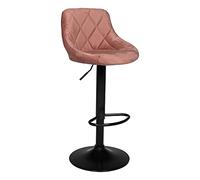 Sgabello da bar in velluto rosa ROBIN