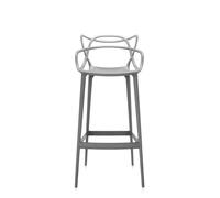 Kartell Masters Stool Sgabello, Tecnopolimero termoplastico Riciclato con Carica Minerale e Trattamento Soft-Touch, Grigio, H. 75, Opaco
