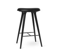 Sgabello da Bar Mater High Stool in Faggio Nero 74 cm