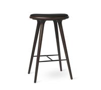 Sgabello da Bar Mater High Stool in Faggio Tinto Scuro 74 cm