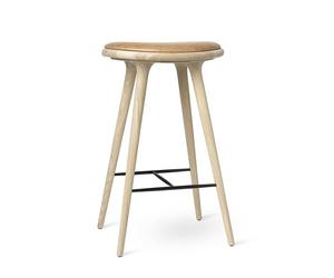 Sgabello da Bar Mater High Stool in Rovere Trattato con Sapone 74 cm