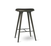 Sgabello da Bar Mater High Stool Sirka in Faggio Tinto Grigio 74 cm