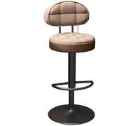 Sgabello da bar moderno con schienale alto, girevole a 360° e regolabile in altezza, di colore verde, ideale per la casa, la cucina, l'isola della cucina e i ristoranti.