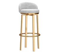 Sgabello da bar moderno da 65 cm, con schienale e girevole a 360°, design dorato, gambe in metallo, ideale per angolo colazione e sala da pranzo, elegante sedia da bancone