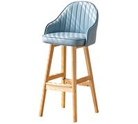 Sgabello da bar moderno per cucina a isola sgabello alto imbottito struttura in legno supporta 150 kg azzurro alto 73,7 cm elegante design contemporaneo 1 pezzo