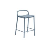Sgabello da Bar Muuto Linear in Acciaio 65 cm Blu Pallido
