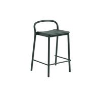Sgabello da Bar Muuto Linear in Acciaio 65 cm Verde Scuro