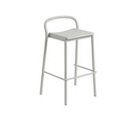 Sgabello da Bar Muuto Linear in Acciaio 75 cm Grigio
