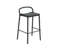 Sgabello da Bar Muuto Linear in Acciaio 75 cm Nero
