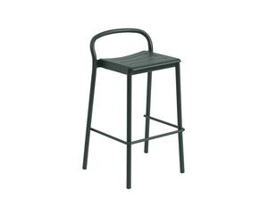 Sgabello da Bar Muuto Linear Steel 75 cm Verde Scuro