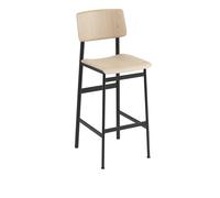 Sgabello da Bar Muuto Loft Rovere/ Nero H108,5