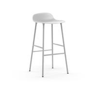Sgabello da Bar Normann Copenhagen Form H75 cm Bianco/ Acciaio Bianco